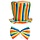 Rainbow top hat and bow - Top hat and bow in soft smooth fabric