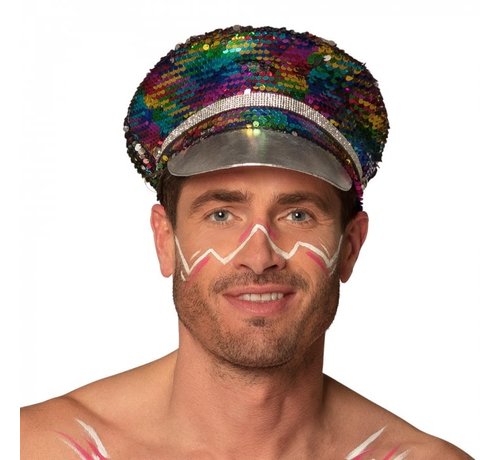 Boland Rainbow Cap - Cap decorated with beautiful double-sided sequins