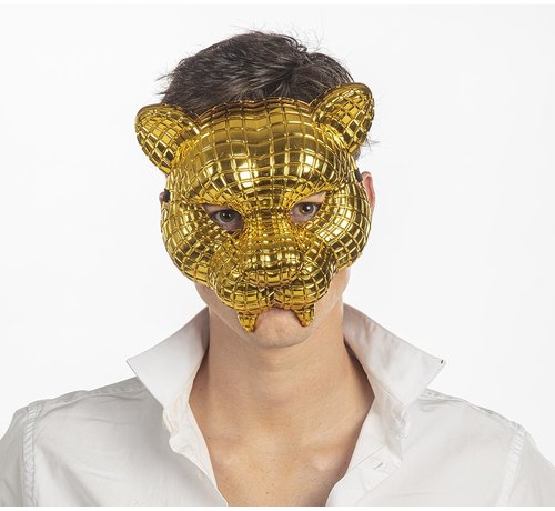 Partyline Masque VIP en or - Masque en or avec élastique