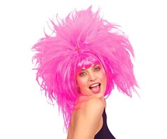 Widmann Wilde roze pruik