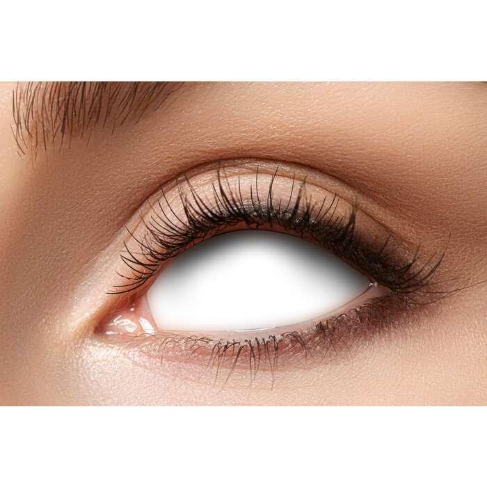 Zoelibat - Eyecatcher Blind White Sclera lenzen 22 mm - Horror witte kleurlenzen