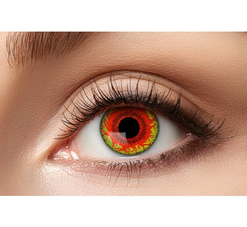 Eyecatcher Lentilles de couleur Red Monster 3 mois - Lentilles d'Halloween