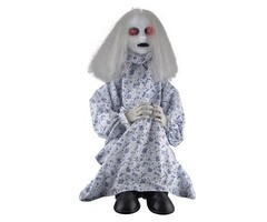 Funny Fashion Fille effrayante 75 cm avec son et mouvement
