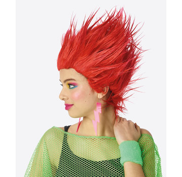 Partyline Wig Electric Shock red