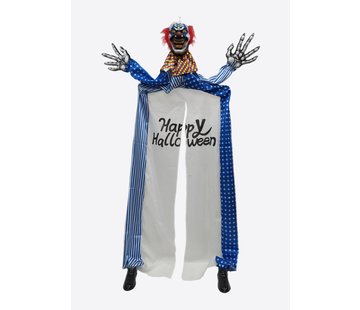 Partyline Rideau de clown d'Halloween 240 cm - Happy Halloween