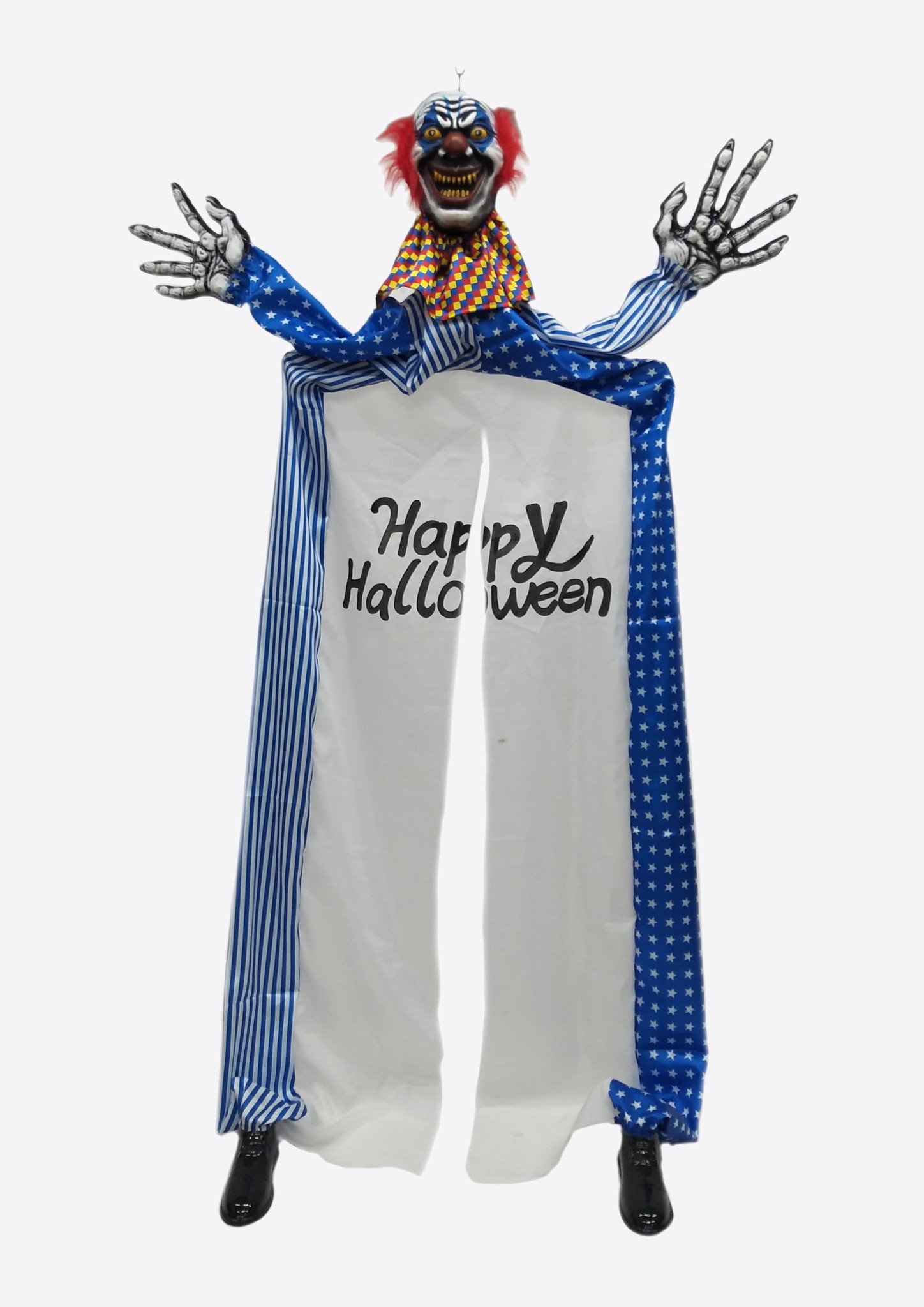 Partyline Halloween Clown curtain 240 cm with light, motion and sound