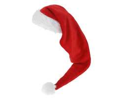 Partyline Rode pluche kerstmuts  65 cm