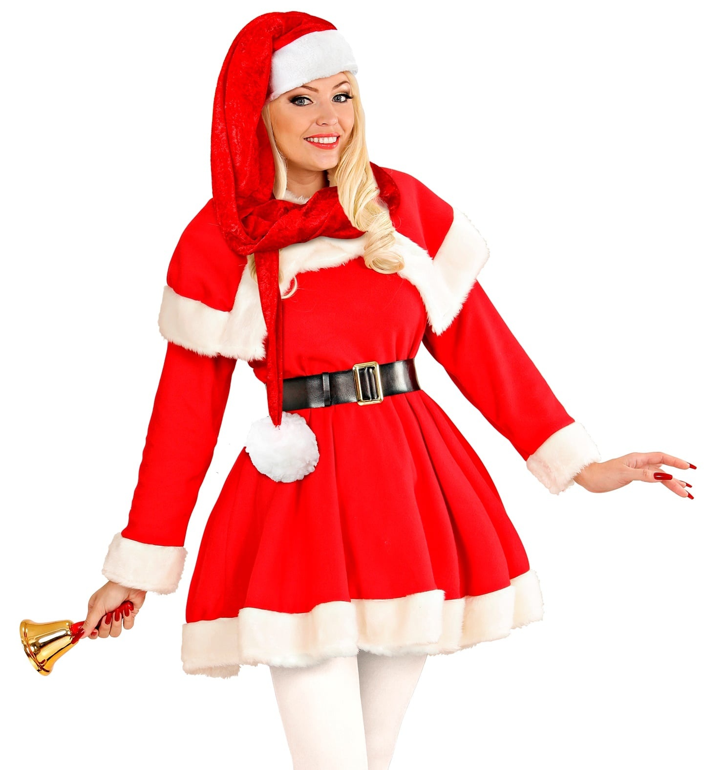 Widmann Kerstmuts extra lang 150 cm - Extra lange rode kerstmuts