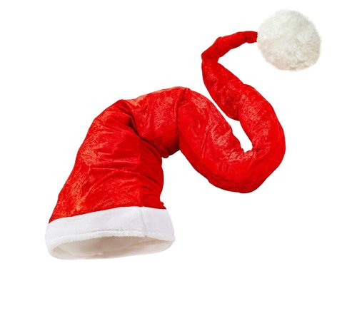 Widmann Santa hat extra long 150 cm - Extra long red Christmas hat