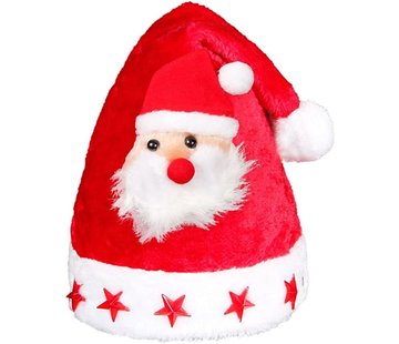 Santa Magix Bonnet de Noël Peluche Père Noël avec lumières