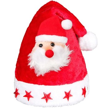 Santa Magix Bonnet de Noël Peluche Père Noël avec lumières