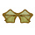 Disco glitter glasses star shaped gold for adults