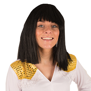 Partyline Cleopatra wig black - Black wig from Queen Egypt