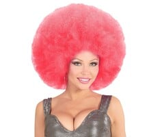 Widmann Afro pruik roze