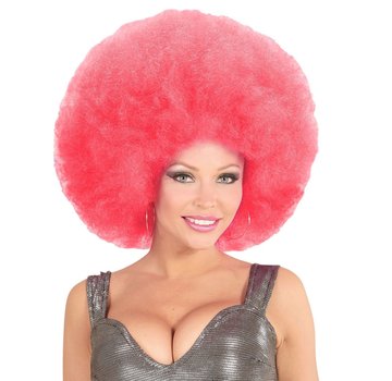 Widmann Afro pruik roze