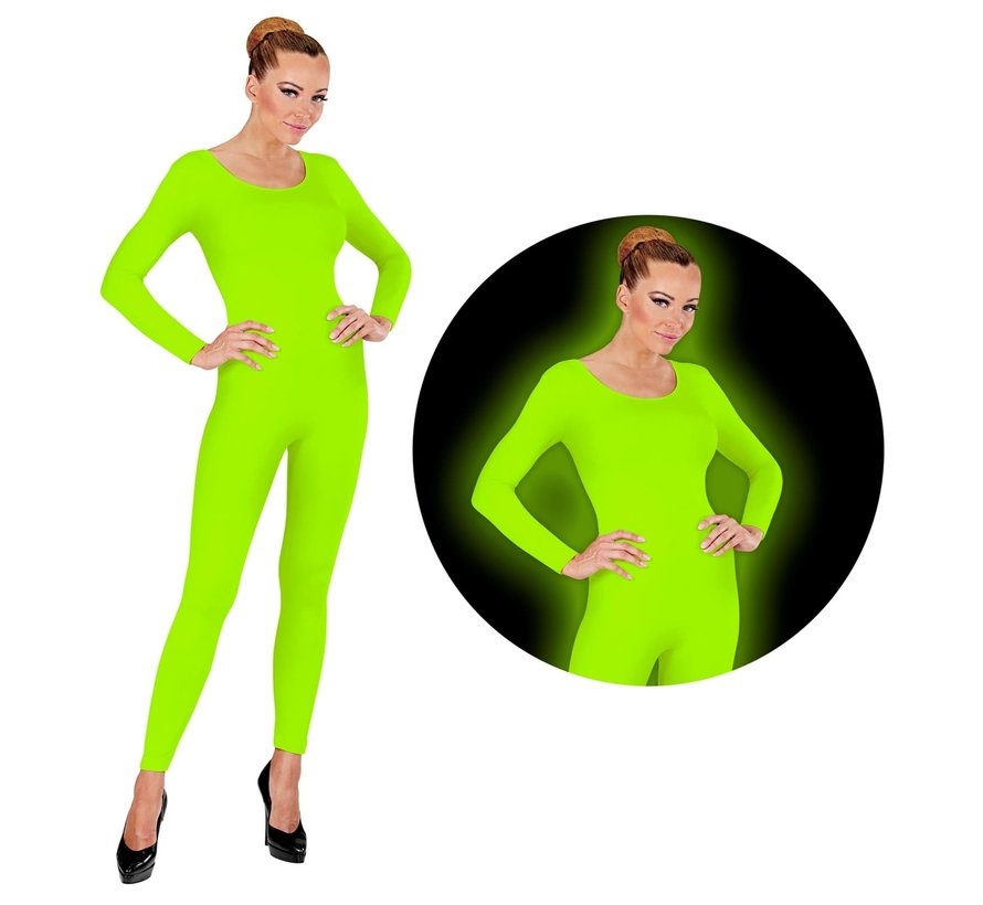 Bodysuit neon groen- Body in felle groene kleur - Maat M/L