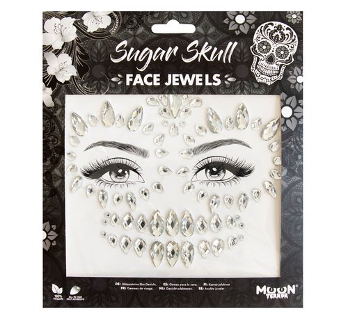 Moon Creations Bijoux de Visage  Sugar Skull - Bijoux autocollants pour le visage