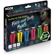 Moon Creations Glow in the dark UV Face & Body Paint 6x12ml