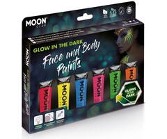 Moon Creations Glow in the dark UV Face & Body Paint 6x12ml