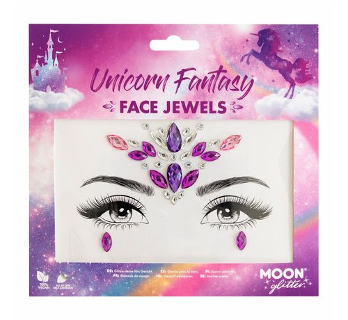 Moon Creations Gezicht diamantjes Unicorn Fantasy - Strass steentjes voor op het gezicht