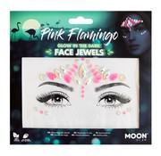 Moon Creations Gezicht diamantjes Pink Flamingo