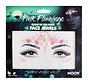 Face Jewels Pink Flamingo-  Rhinestones Glow in the dark