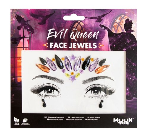 Moon Creations Bijoux de Visage Evil Queen- Bijoux autocollants pour le visage