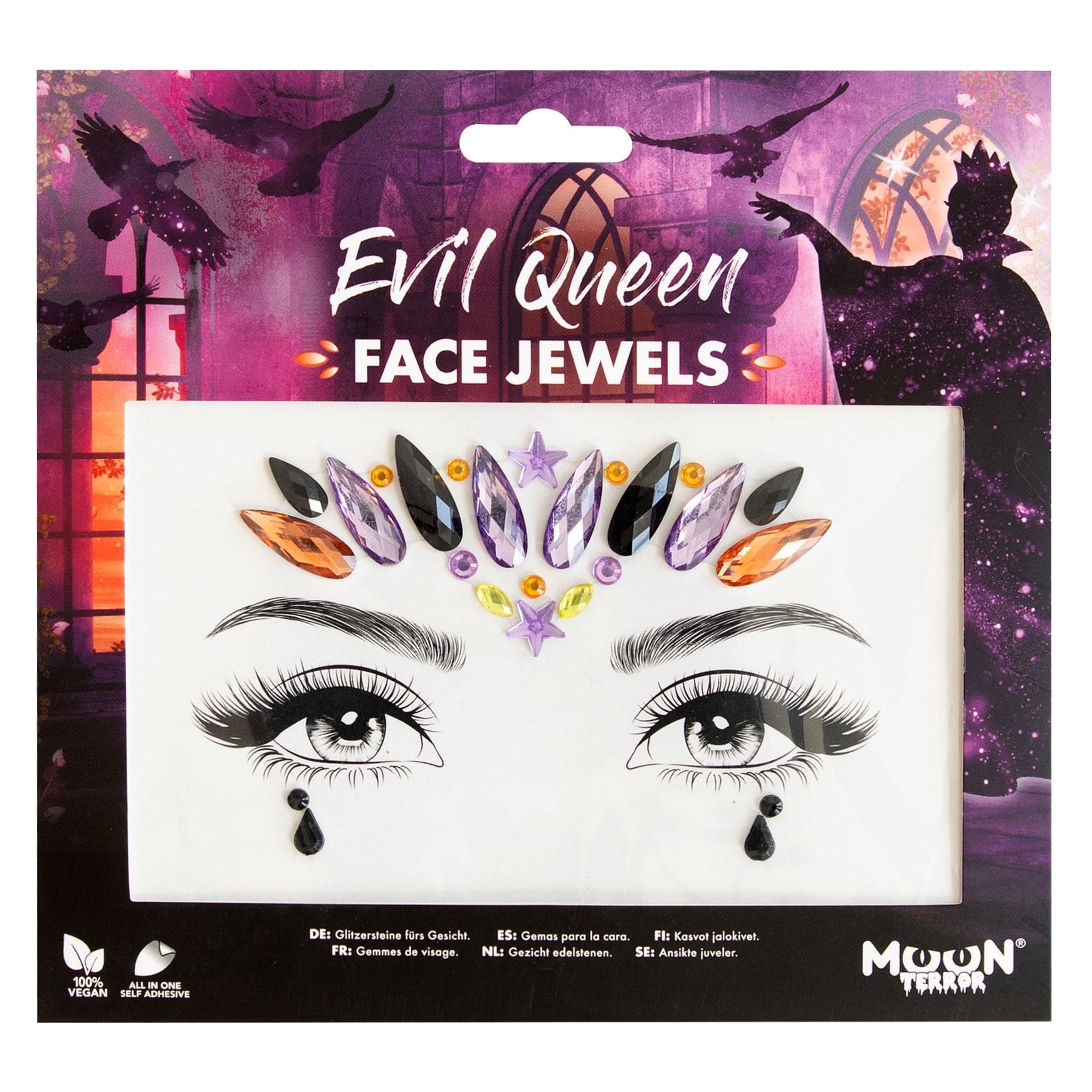 Moon Creations Gezicht diamantjes Evil Queen - Strass steentjes voor op het gezicht