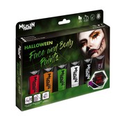 Moon Creations Set de peinture visage et corps pour Halloween