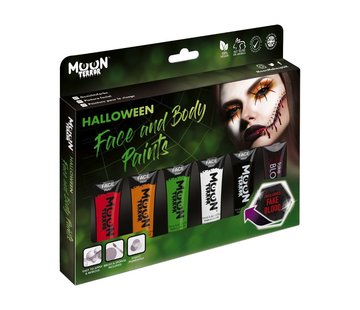 Moon Creations Set de peinture visage et corps pour Halloween