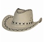 Chapeau de cowboy en daim blanc pour adultes