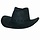 Cowboyhoed suede look zwart - Zwarte cowboyhoed