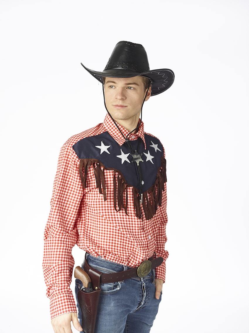 Partyline Chapeau de cowboy en daim noir pour adultes