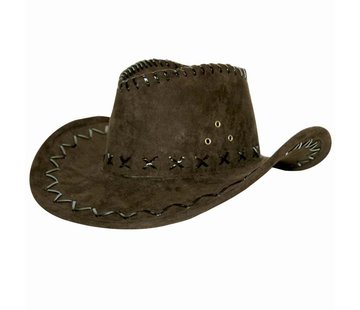 Partyline Chapeau de cowboy en daim brun