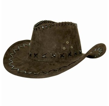 Partyline Chapeau de cowboy en daim brun