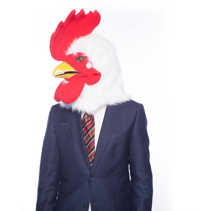 FOLAT Haan Masker met Bewegende Mond - Carnaval masker voor jouw themafeest