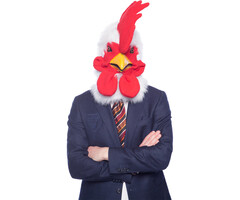 FOLAT Masque de coq avec bouche mobile