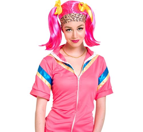 FOLAT  Pink Anita Manga Wig - Pink wig for your fancy dress party