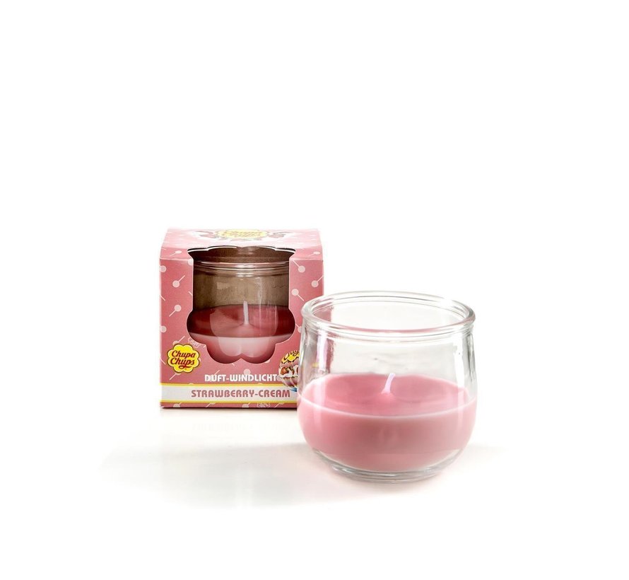 Chupa Chups candle Strawberry-cream - Scented candle strawberry