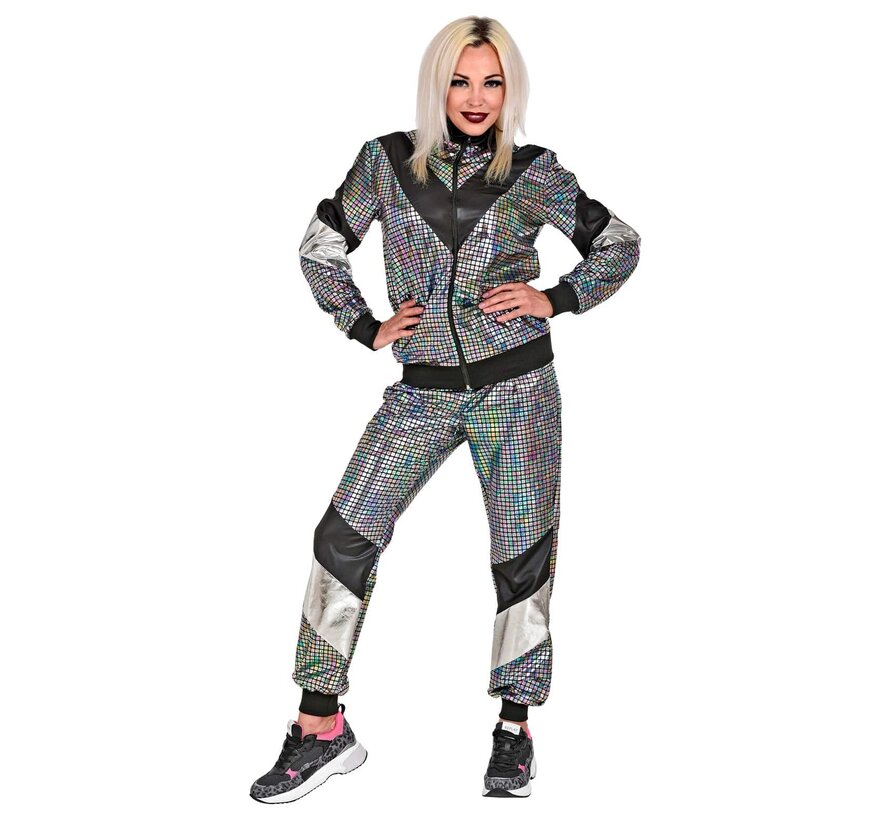 Spaceman disco ball 80′s jogging suit - Reflective trousers and jacket