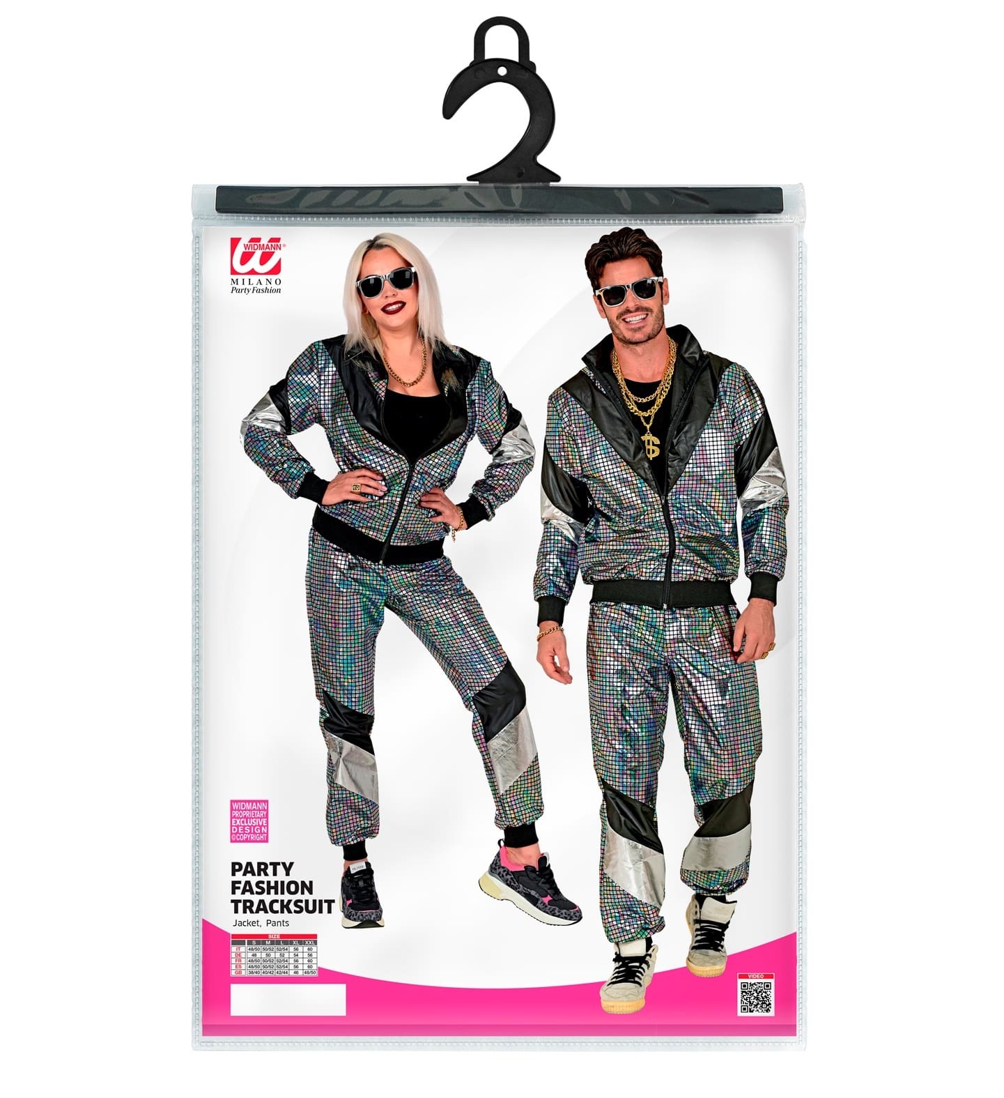 Widmann Jogging Spaceman disco 80′s -Pantalon et veste réfléchissants