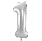 FOLAT Ballon Aluminium Chiffre 1 Argenté - 86 cm