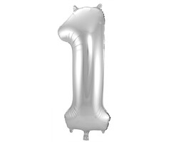 FOLAT Ballon Aluminium Chiffre 1 Argenté - 86 cm