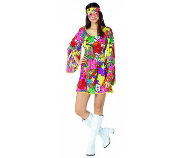 Partyline Déguisement hippie fleurs robe