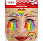 Rainbow face tattoo stickers - Glitter tattoo sticker