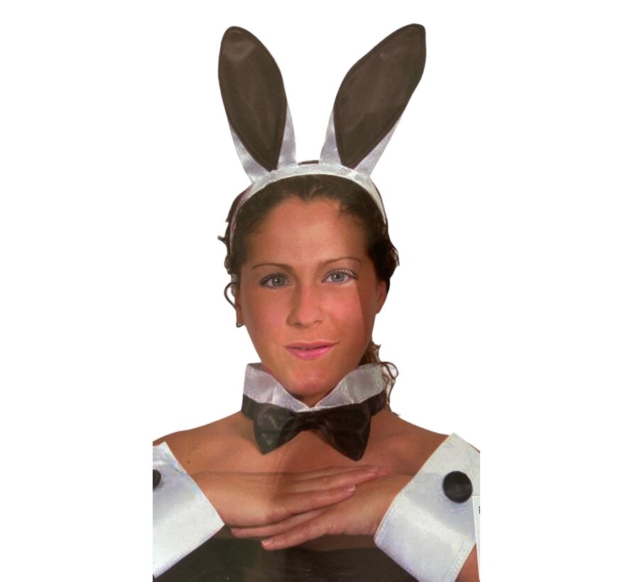 Bunny set - set contains 3 pieces (headband , bow tie , two Wristband )