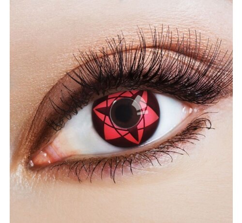 Aricona Sharingan Mangekyou Manga colored contact lenses - Sharingan colored contact lenses in black and red