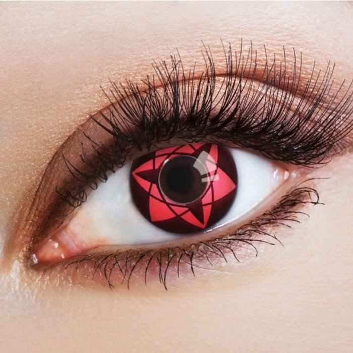 Aricona Lentilles de contact colorées Sharingan Mangekyou Manga - Lentilles de contact colorées Sharingan en noir et rouge