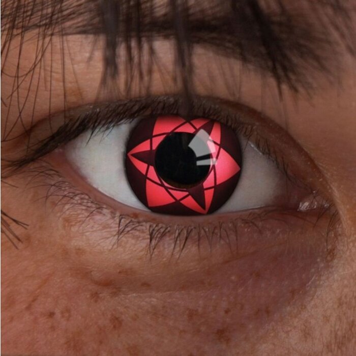 Aricona Sharingan Mangekyou Manga colored contact lenses - Sharingan colored contact lenses in black and red