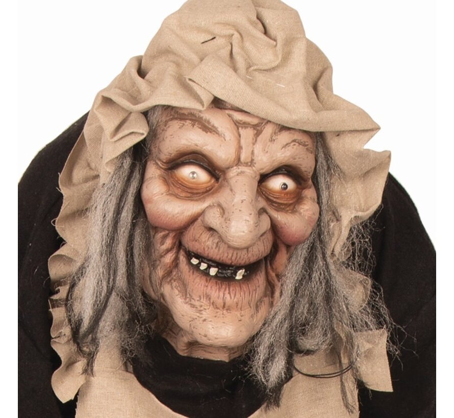 Old creepy woman Standing 150cm - Halloween moving decoration